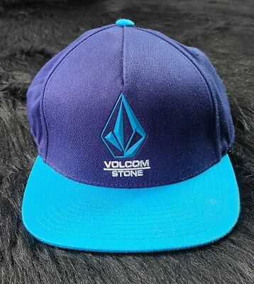 Men's Volcom Blue Turquoise Embroidered Logo Snap Adjustable SHIPPED PROMPTLY  - Image 1 of 4