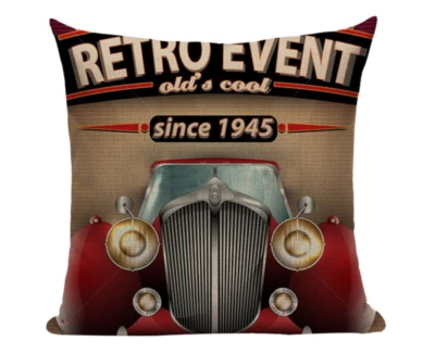 Retro Event VC9 Pillow Cover Retro Classic Automobile California Vintage Car - Image 1 of 4