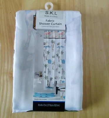S.K.L. ANIMAL SAFARI SHOWER CURTAIN - FABRIC - 70"X72" - NWT - Image 1 of 4