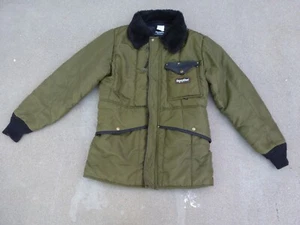 VTG Refrigiwear Insulated Jacket Mens M Green Collared No Hood USA READ DESRIP* - Picture 1 of 22