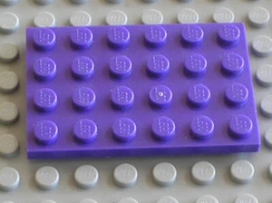 LEGO Plaque Violet / DkPurple Plate 4x6 Ref 3032 Set 4695 75957 7577 4755 41456 - Picture 1 of 1