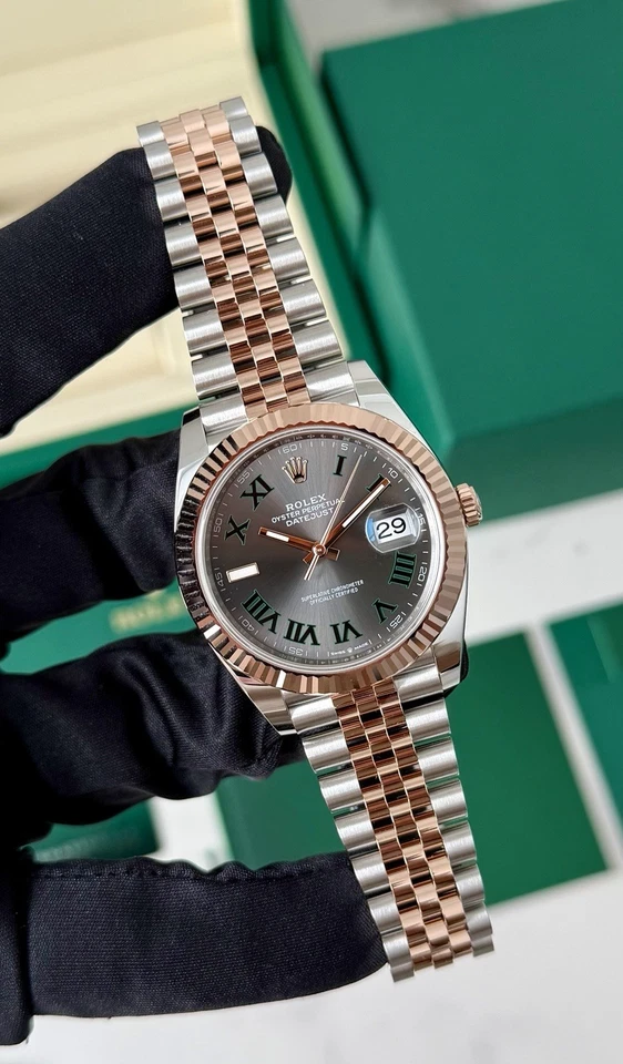 Rolex Datejust 126331 Wimbledon Everose oro 41 mm sin usar 2025 juego completo Foto 1 de 4