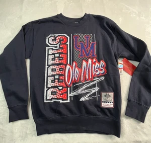 NWT Mitchell & Ness Mens S Sweatshirt Ole Miss Rebels UM NCAA Halftime Print - Picture 1 of 9