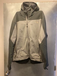 The North Face Mens Apex Jacket Black Gray Soft Shell Fleece Lined Sz XL - Picture 1 of 5