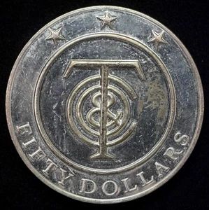 Tiffany Geld 25 $ Twenty Five Dollars Tiffany & Co. Medaille Münze Medaille .925 Silber - Bild 1 von 2