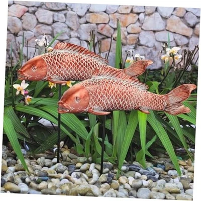Estatuas de jardín decoración de peces koi, estatuas de estanque de peces de jardín, grandes-14 pulgadas de largo Foto 1 de 4