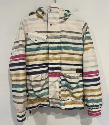 Chaqueta de snowboard Burton Tabloid DryRide a rayas para mujer talla pequeña rayas WB Foto 1 de 4