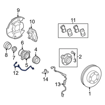 For Toyota Tacoma 2005-2011 Toyota 9008094073 Front Right Brake Hydraulic Hose - Image 1 of 4