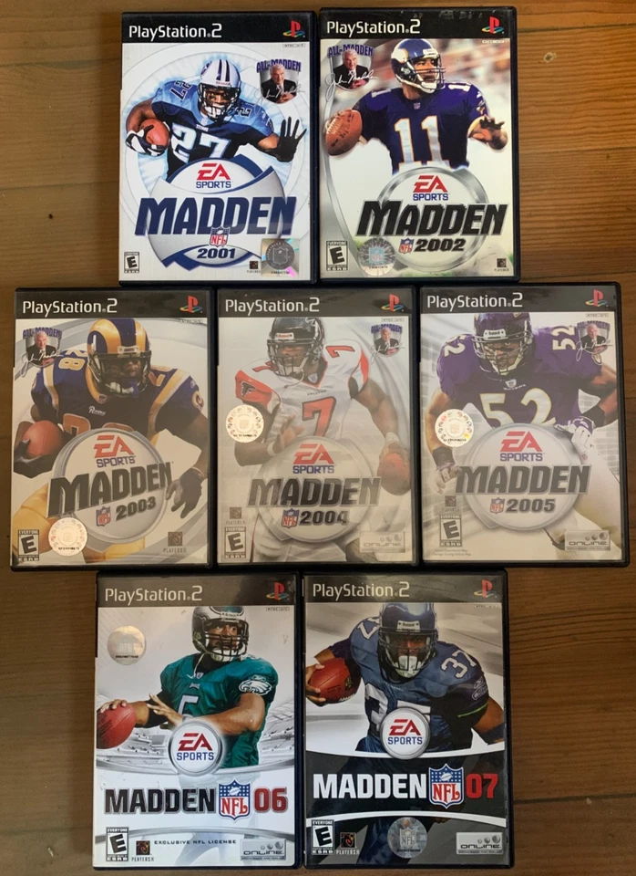 Juegos Madden PS2 - Lote de 7 - Play Station 2 2001, 02, 03, 04, 05, 06, 07 PROBADOS Foto 1 de 4
