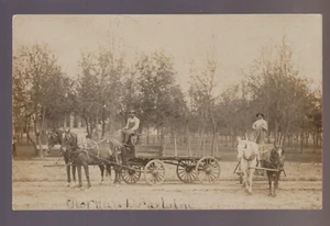 Morgan MINNESOTA RPPC 1908 DELIVERY WAGON Dray Wagons nr Redwood Falls MN - Picture 1 of 3