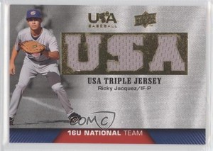 2009 USA Baseball Box Set Triple Jersey 16U National Team Ricardo Jacquez