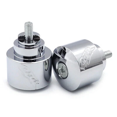 Extremidades de barra cromadas para '03-'13 Honda CBR 600RR / 1987-2006 CBR 600 F1/F2/F3/F4/F4i - Imagem 1 de 4