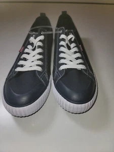 New Mens Levi’s Low Canvas Casual Sneakers Shoes Sz 9.5 NWOB Blue - Picture 1 of 5