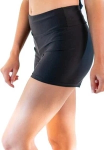 NWT! Calypsa Women's Sz XL High Waist Pull On Swim Shorts 3" Inseam Black - Picture 1 of 7