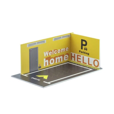 Car Garage Diorama Model Building Parking Lot Display case for 1:24 Diecast Car - Image 1 of 2
