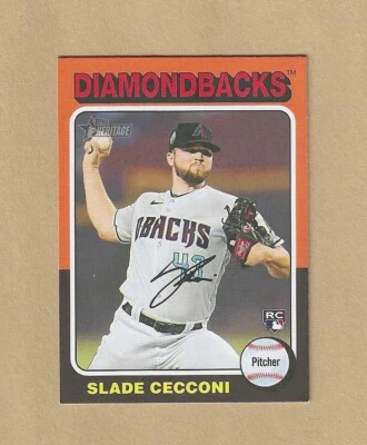 2024 Topps Heritage MINI Slade Cecconi #397 Color Swap Variation Diamondbacks RC - Image 1 of 2