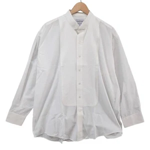 Lord West Textured Tuxedo Shirt Mens White Long Sleeve French Cuff Size XL - Picture 1 of 12
