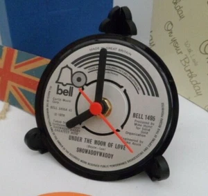 SHOWADDYWADDY CLOCK Upcycled Vinyl Record Desk Table Top CLOCK Single Size 4" - Picture 1 of 4