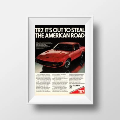 Vintage 1979 Triumph TR7 Ad | Iconic British Sports Car Poster - Image 1 of 3