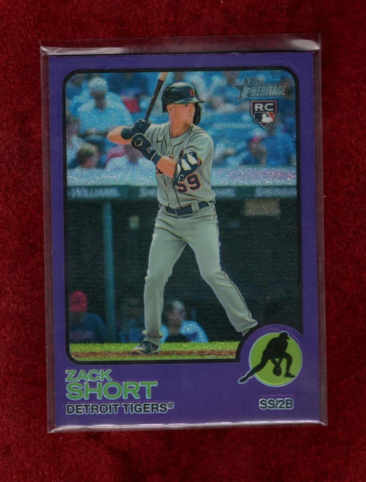 ZACK SHORT 2022 HERITAGE CHROME PURPLE PARALLEL ROOKIE DETROIT TIGERS - Image 1 of 1