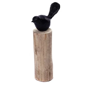 VOGEL AUFSTELLER | Holz | Vogeldeko, Skulptur, Statue Baumstamm, Dekofigur - Bild 1 von 7