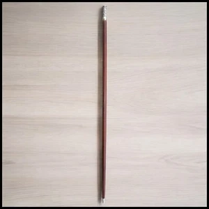 Late 19th Century American Victorian Silver Mounted Mahogany Walking Stick - Picture 1 of 9