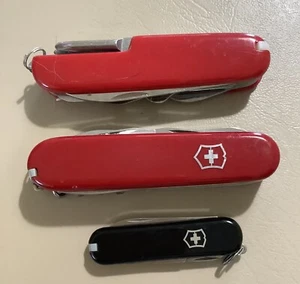 SALE $20~Victorinox Swiss Army Knives 3.5" Red~2" Black & 3.5” Red Knockoff - Picture 1 of 16