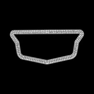 Car Steering Wheel Decal Decorative Diamond Sticker Fit For Cadillac Bling Logo