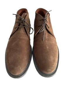 Johnston Murphy Men's Chukka Shoes Brown Suede Made In Italy Size M 12 - Picture 1 of 15