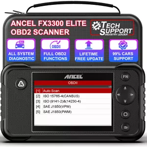 ANCEL FX3300 Elite Coche OBD2 Escáner ABS DPF EPB Todo Sistema Herramienta de Escaneo de Diagnóstico - Imagen 1 de 11