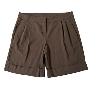 Trixie + Lulu mittelhohe Damen-Bermudashorts Größe 8 dunkelbraun Schrittlänge 7,5 Zoll - Bild 1 von 9