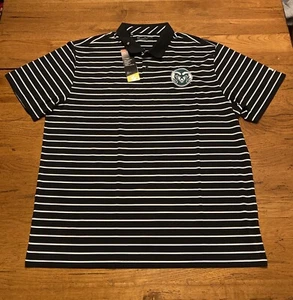 Colorado State Rams Under Armour Wordmark Stripe Performance Polo Size 2XL NWT - Picture 1 of 5