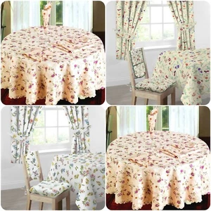 Paños de mesa de frutas mariposa cocina comedor lino rectángulo cuadrado redondo - Imagen 1 de 4