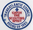 Camp Patch Transatlantic Coucnil Round Up 1983 Catch the Scouting Spirit 700895