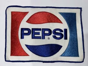 Pepsi Cola Patch Older Vintage 8.5" x 6" Embroidery Patch Retro - Picture 1 of 9