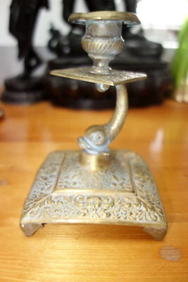 Alter Kerzenleuchter - Messing - Fisch - Bild 1 von 4