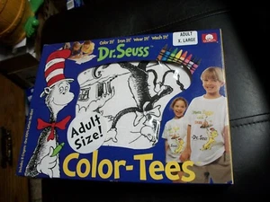 Dr Seuss Color-Tees Color Your Own T shirt DIY Arts and Crafts Adult XL - Picture 1 of 2