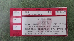 1998 Women's NCAA Championship Volleyball Finals Dec 17 Ticket Stub - Bild 1 von 2