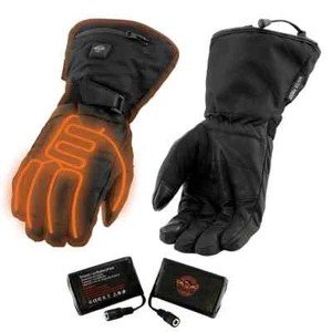 Xelement XG17501SET Herren schwarz beheizbare Textil und Leder Kombi Stulpen Handschuhe - Bild 1 von 6