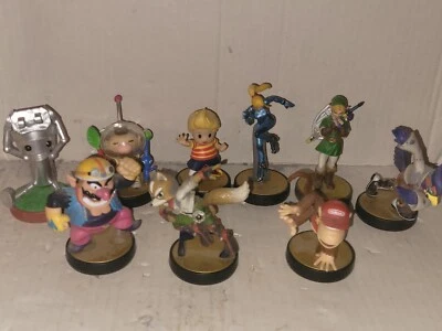 Nintendo Amiibo Super Smash Bros Lote Mixto Diddy Kong Samus Fox Lucas Pikmin Foto 1 de 4