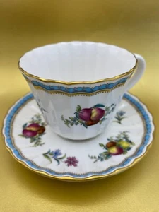 Taza y platillo Spode "Trapnell Sprays" en porcelana fina de hueso - Imagen 1 de 11