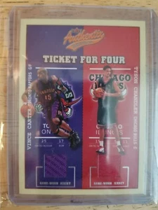 2002-03 Fleer Authentix Ticket for Four V Carter T Chandler C Weber P Pierce 200 - Picture 1 of 2