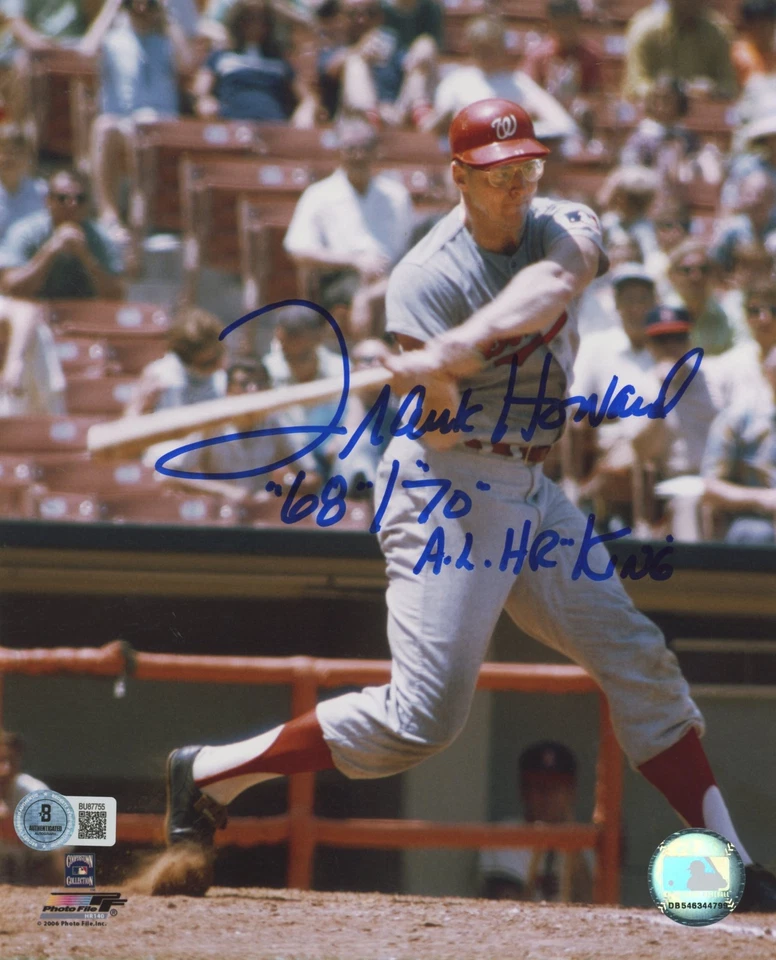 Senators Frank Howard 68/70 AL HR King Authentic Signed 8x10 Photo BAS #BU87755 - Image 1 of 1