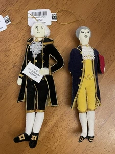 St Nicholas Alexander Hamilton and James Monroe Founding Fathers Felt Ornaments - Picture 1 of 3