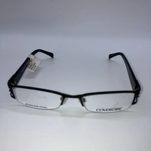 COVERGIRL EYEWEAR CG0394-1 BLACK WHITE 51/18/135 EYEGLASSES FRAME HALFRIM - Picture 1 of 8