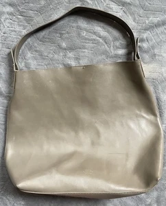 Vince Camuto Large Genuine Leather Handbag Tan Brown Smokey Quartz Purse Tote - Picture 1 of 17