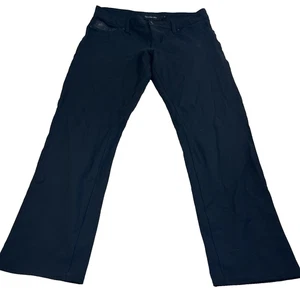 Calvin Klein Jeans Black Straight Leg Pants Size 12 Women's Stretch - Picture 1 of 9