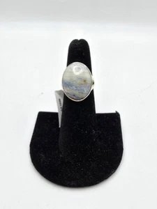 925 Sterling Silver Scheelite Oval Cabochon Ring Size 5.75 - Picture 1 of 12
