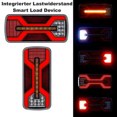 LED Rückleuchten SET 6 Funktionen E9 12V 24V LKW Anhänger mit Blinker Smart Load - Bild 1 von 4