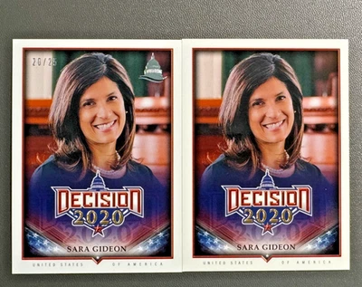 2020 Decision Sara Gideon LOT (2) SILVER FOIL /25 - SHIPS FAST! - Image 1 of 3